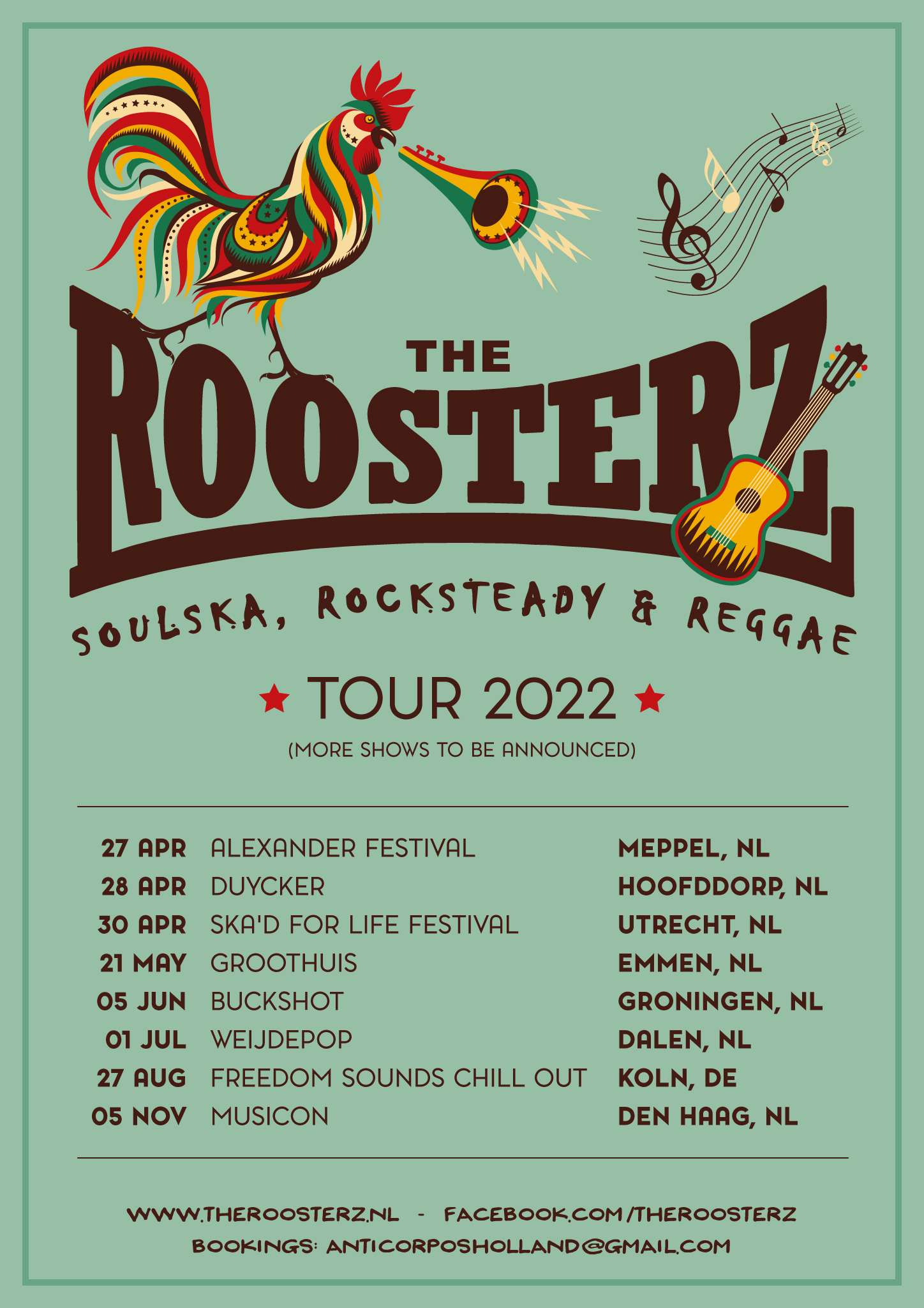 The Roosterz Tour Poster 2022